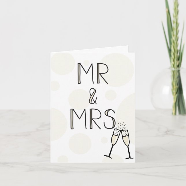 Carte Mr & Mrs Wedding Card (Devant)