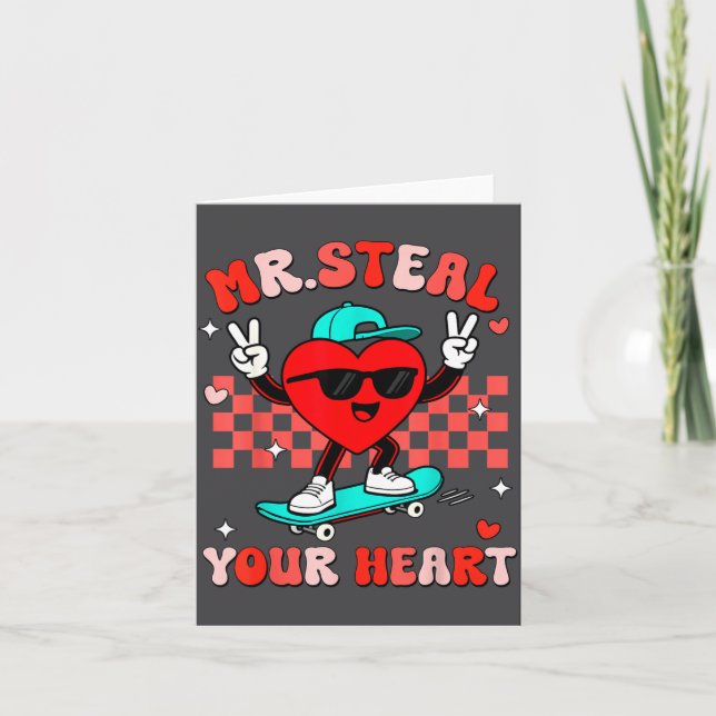 Carte Mr Steal Your Heart For Boys Toddlers Valentine's  (Devant)