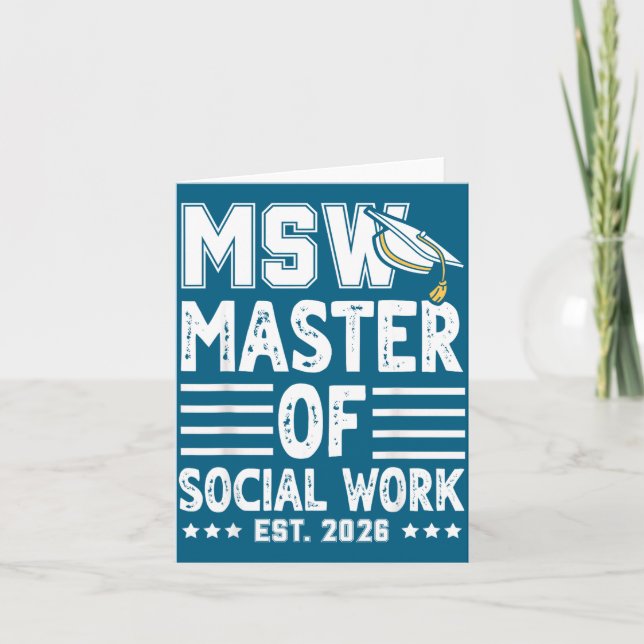 Carte Msw Est Maîtrise en travail social (Devant)