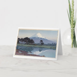 Carte Mt.Fuji, Suzukawa, Hiroshi Yoshida, coupe de bois