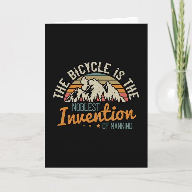 Carte MTB - Le Vélo Est La Plus Noble Invention (Devant)