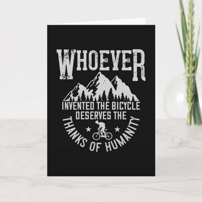 Carte MTB - Qui Que Soit Qui A Inventé Le Vélo (Devant)