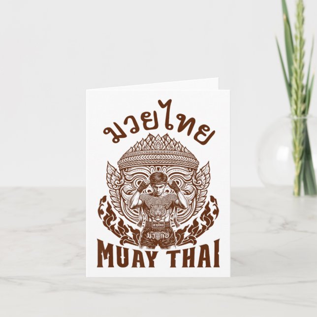 Carte Muay Thai Boxer Boxer Lover Thai Boxing Thaïlande (Devant)