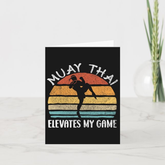 Carte Muay Thai Boxing Martial Arts Combattez Combat Spo (Devant)