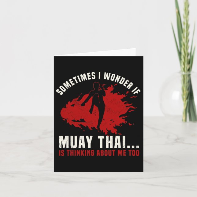 Carte Muay Thai Enseignant de boxe Kickboxing Arts Marti (Devant)