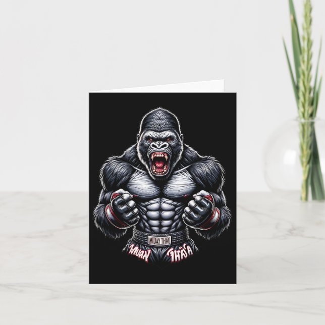 Carte Muay Thai Gorilla - La Boxe Et Les Combats Thaïlan (Devant)
