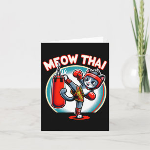 Carte Muay Thai Martial Art Thai Boxe Chat Meow Thai Fo