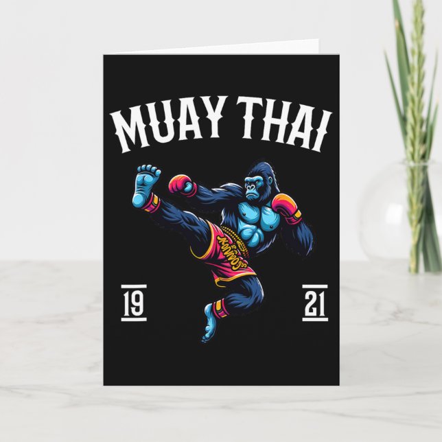 Carte Muay Thai Monkey - Kickboxing et Boxe Thaïlandaise (Devant)