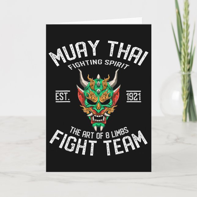 Carte Muay Thai Oni - Thai Boxing And Kickboxing  (Devant)