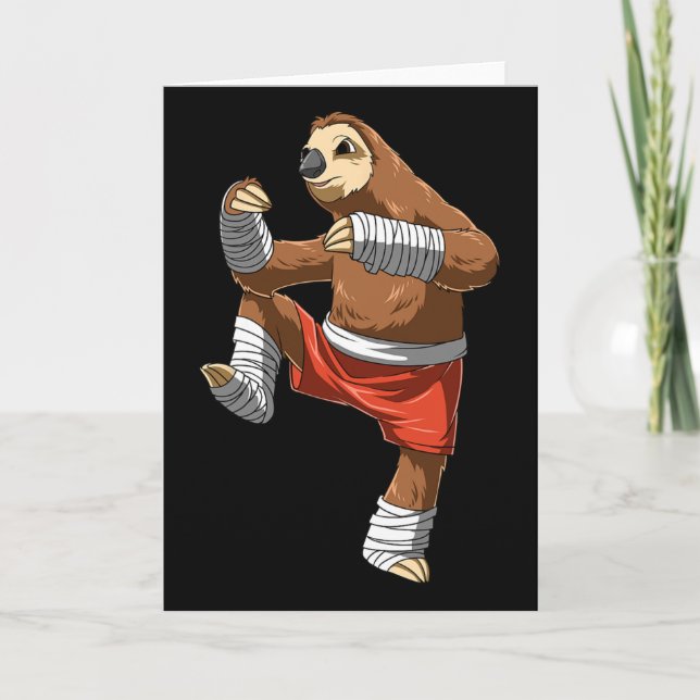 Carte Muay Thai Sloth - Thai Boxing And Kickboxing  (Devant)