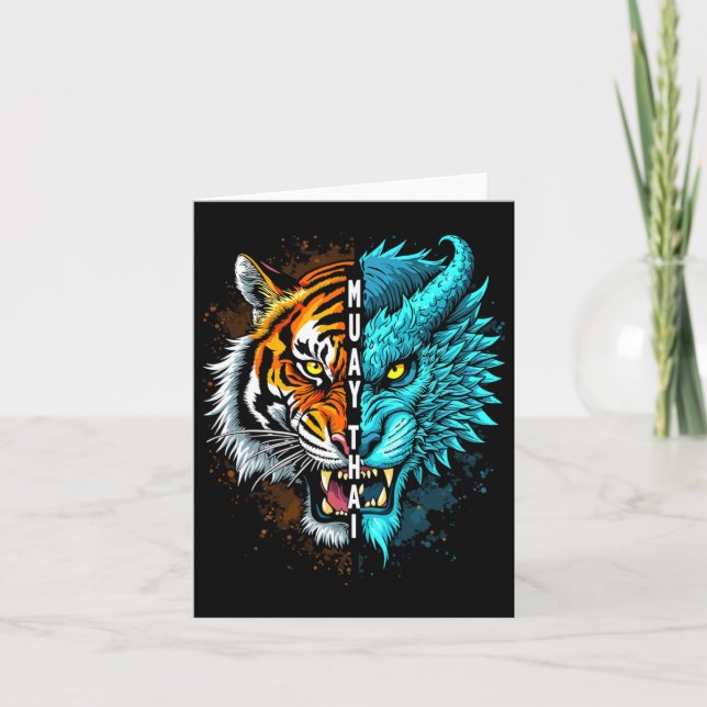 Carte Muay Thai Tiger Dragon Fusion Art (Devant)