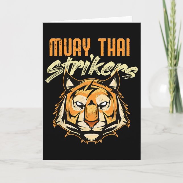 Carte Muay Thai Tiger Thai Boxing Thaïlande Kickboxing _ (Devant)
