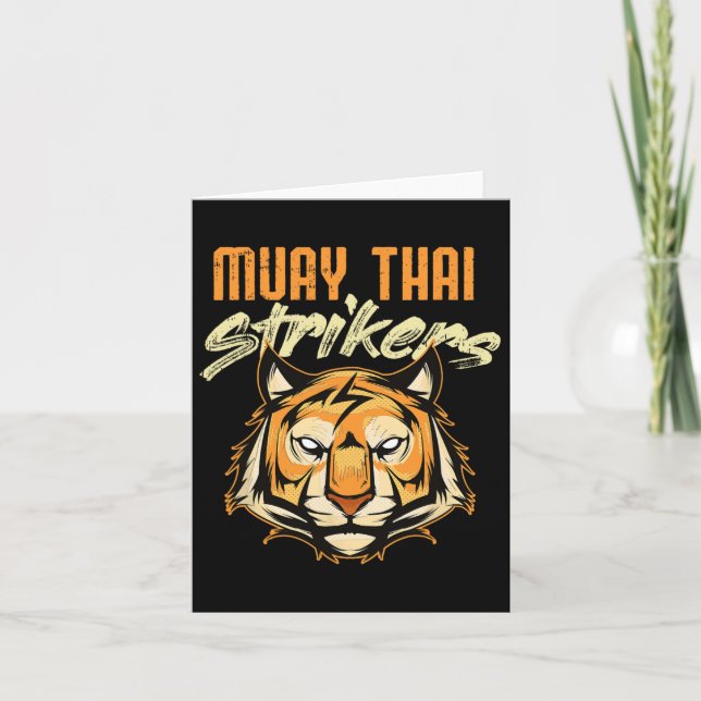 Carte Muay Thai Tiger Thai Boxing Thaïlande Kickboxing (Devant)