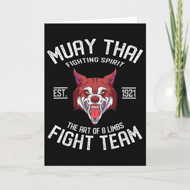 Carte Muay Thai Wolf - Thai Boxing And Kickboxing  (Devant)