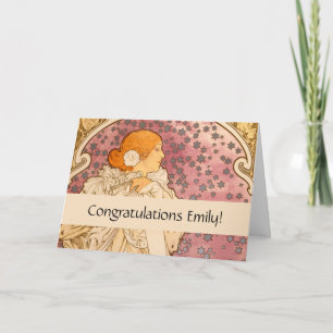 Carte Mucha Art nouveau femme beauté