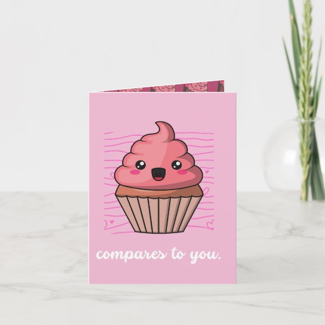 Carte Muffin Comparé À Vous Mignonnes Valentines (Devant)