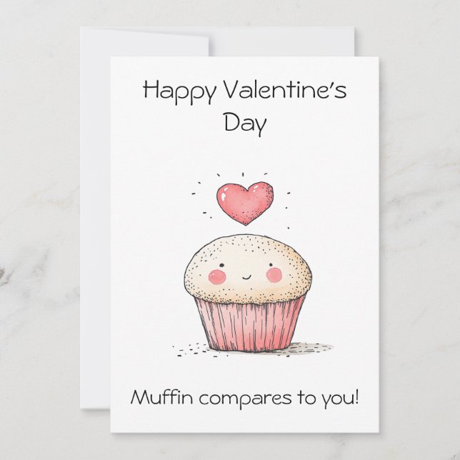 Carte Muffin se compare à toi ! – Adorable Saint-Valenti (Devant)
