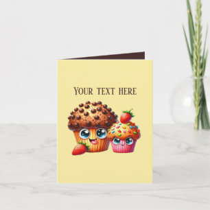 Carte Muffins de boulangerie mignons personnalisables