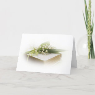 Carte muguet avec bible