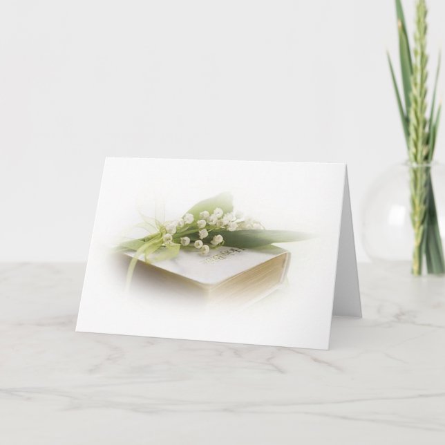 Carte muguet avec bible (Devant)