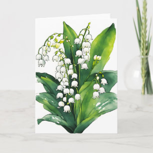 Carte Muguet - Fleurs aquarelle
