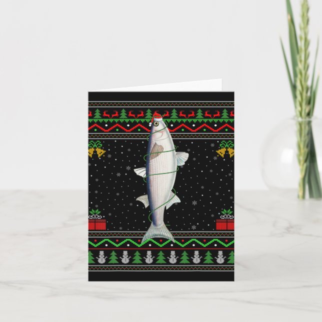 Carte Mullet Fish Lover Matching Ugly Mullet Christmas T (Devant)