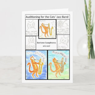Carte Mulligan inimitable du jazz-band G de chats de