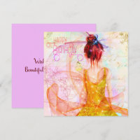 Multi Color Mystical Girl Joyeux anniversaire