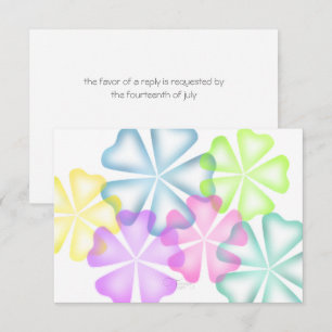 Carte multiréponse bat mitzvah Fleurs brillantes