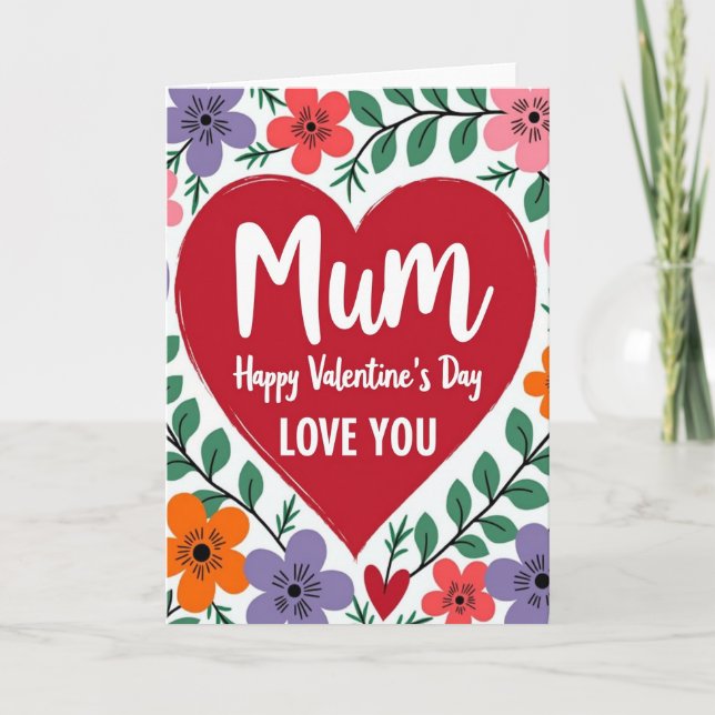 Carte Mum Valentines Day Love You Card (Devant)
