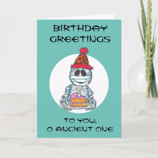 Carte Mummy B-Day Card BANNIVERSAIRE DE L'ANNIVERSAIRE D