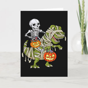 Carte Mummy de squelette à cheval dinosaure T Rex Hallow