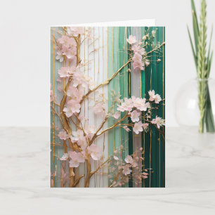 Carte Mur de Cerisiers en Fleurs