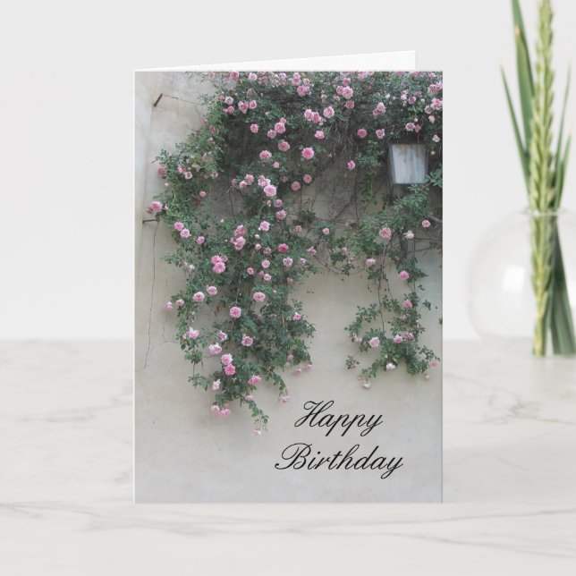 Carte Mur de roses roses (Devant)