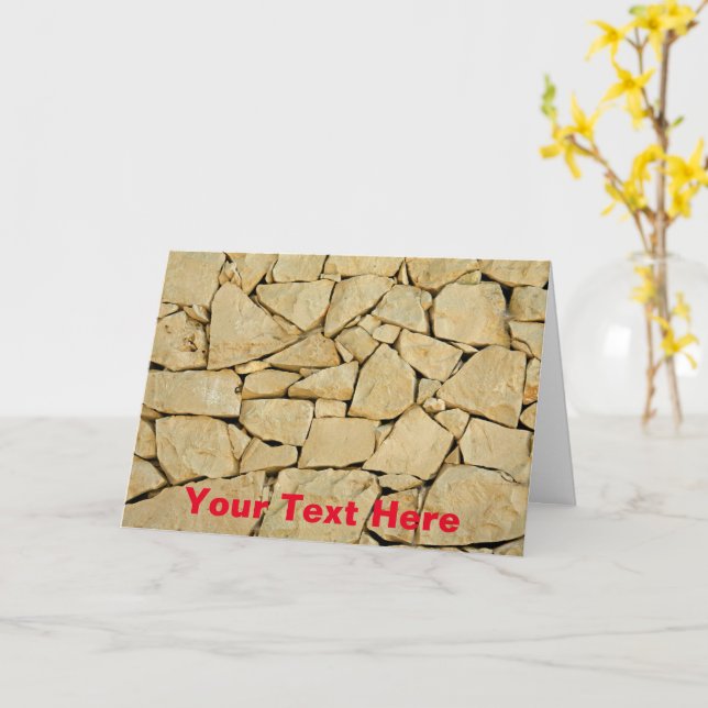 Carte Mur en pierre sèche personnalisable (Fleur jaune)