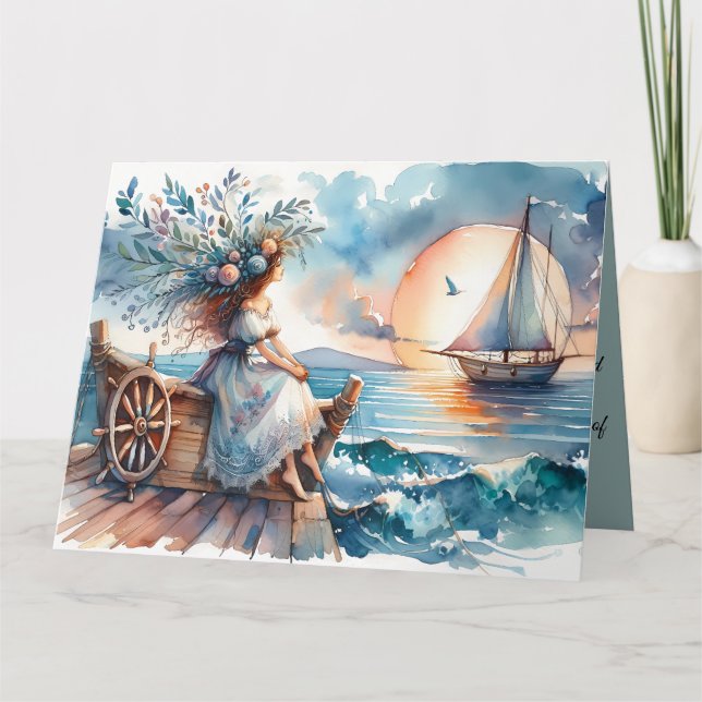 Carte Murmures de la mer au coucher du soleil (Devant)