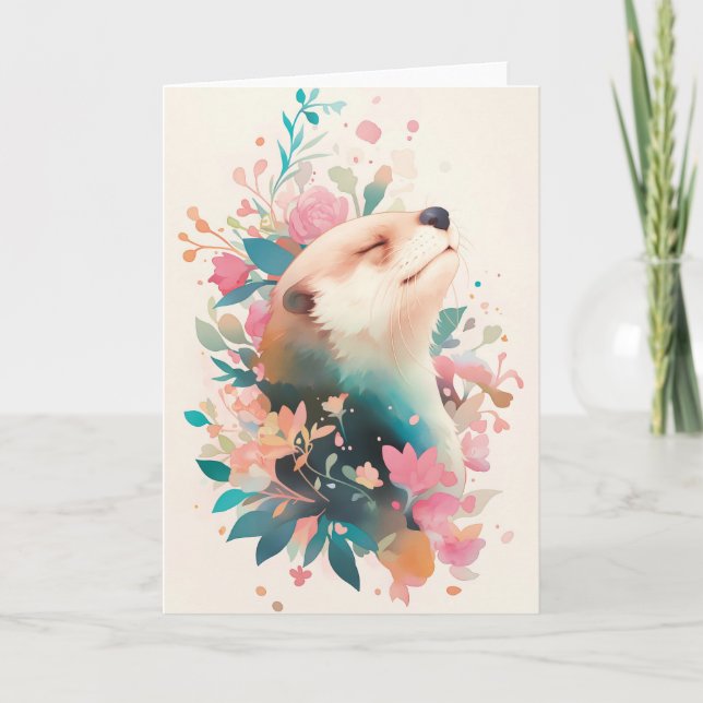 Carte Murmures de loutre de fleur (Devant)