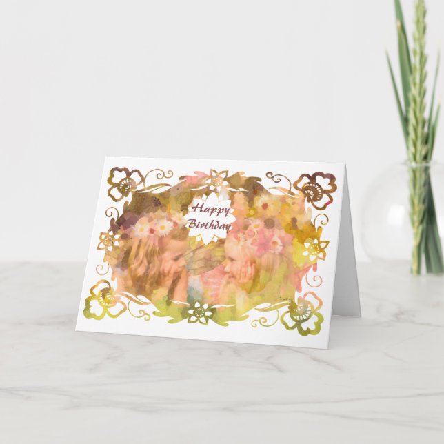 Carte Murmures de Magie : Deux Fées Amies dans un Jardin (Devant)