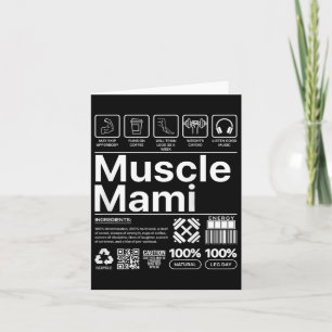 Carte Muscle Mami Et Maman Gym Entraînement Mère Drôle B
