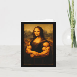 Carte Muscle Mona Lisa Bodybuilder Poids Gymnase Et