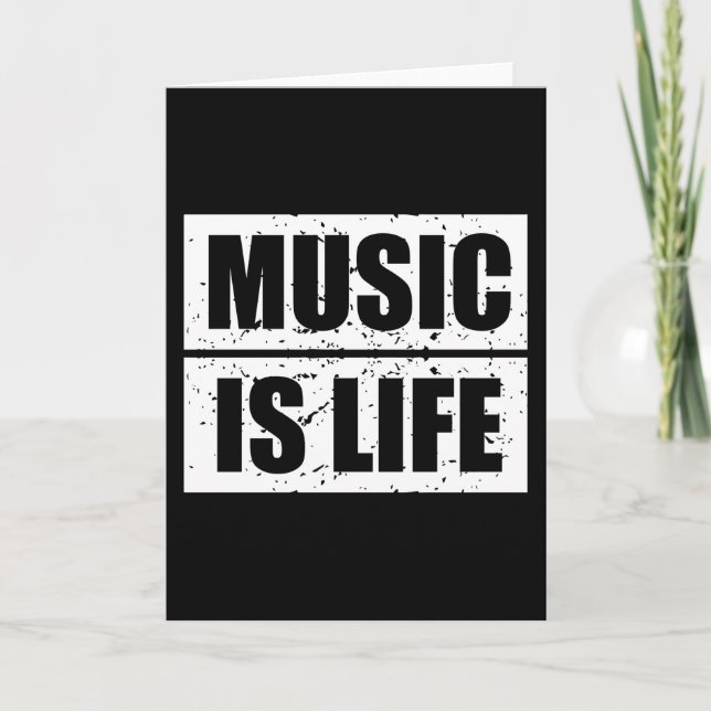 Carte Music Is Life (Devant)