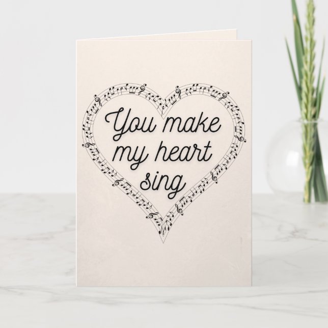 Carte Music Lover Valentine Card (Devant)