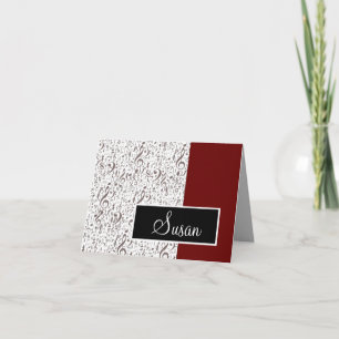 Carte Music Notes avec nom