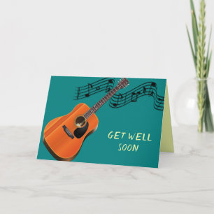 Carte Musician Guitar Get Well Message and Scripture