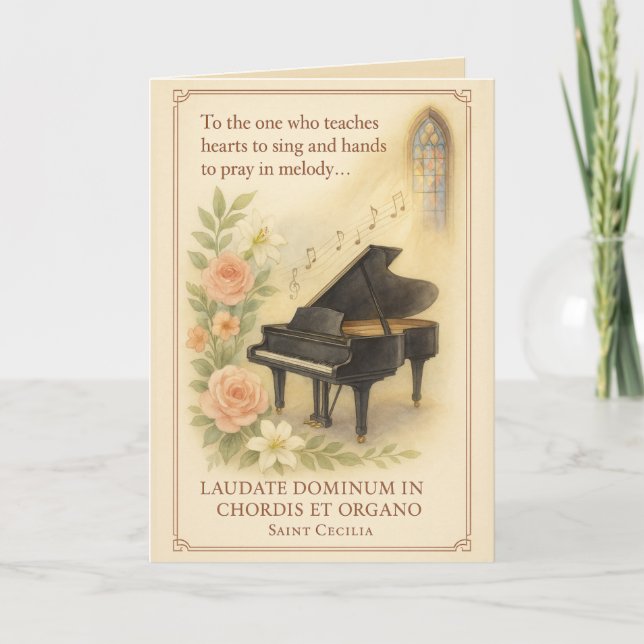 Carte Musicien Catholique Professeur Directeur de Chœur  (Devant)