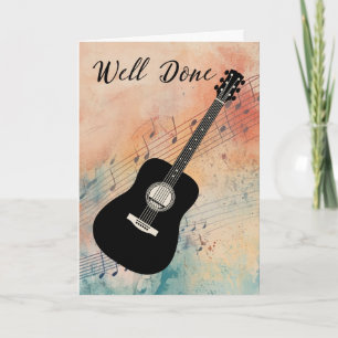 Carte Musique de guitare Performance Félicitations Aquar