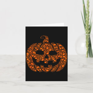 Carte Musique drôle d'Halloween Note Musicien Jack O Lan