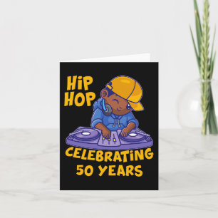 Carte Musique Hip hop 50e Anniversaire Histoire noire Dj