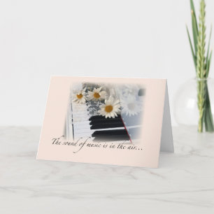 Carte Musique Performance Félicitations, Piano, Margueri