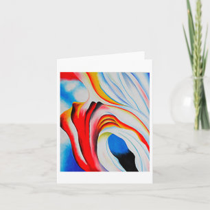 Carte Musique rose et bleu, Georgia O'Keeffe, Art